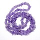 Cuentas de jade púrpura naturales hebras G-O049-B-25-2