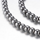 Electroplate Magnetic Synthetic Hematite Bead Strands G-A165A-5mm-04-1