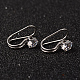 304 Stainless Steel Rhinestone Cuff Earrings EJEW-M055-01P-1