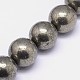 Natural Pyrite Beads Strands G-L031-18mm-01-2
