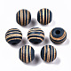 Perles de bois naturel peintes X-WOOD-T021-54A-03-1