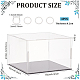 FINGERINSPIRE 6.3x6.3x4.1Inch Clear Acrylic Display Case Self-Assembly Rectangle Acrylic Boxes for Display Dustproof Protection Showcase with Black Base Storage Box for Action Figures Collectibles ODIS-WH0030-51B-2