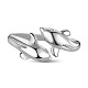 Shegrace más nuevo diseño de moda delfín 925 anillos de puño de plata esterlina JR27A-2