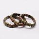 Faceted Natural & Synthetic Mixed Stone Beads Stretch Bracelets BJEW-E289-B-2