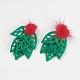 Christmas Party Accessories Supplies Iron with Cloth Alligator Hair Clips PHAR-XCP0001-02-12