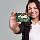 PVC プラスチック防水カード ステッカー  銀行カードの装飾用の粘着カードスキン  長方形  猫の形  186.3x137.3mm DIY-WH0432-039-7