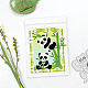 GLOBLELAND 2Pcs Panda Bamboo Cutting Dies Metal Outings Tent Embossing Stencils Die Cuts for Paper Card Making Decoration DIY Scrapbooking Album Craft Decor DIY-WH0309-062-2
