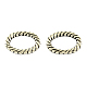 Tibetan Style Alloy Oval Link Rings TIBE-5244-AS-LF-1