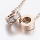 304 Stainless Steel Pendant Necklaces NJEW-F206-01RG-2