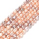 Fili di perle di perle d'acqua dolce coltivate naturali PEAR-E016-106-1