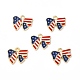 American Flag Style Alloy Enamel Pendants ENAM-M046-09G-3