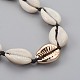 Colliers de perles ajustables en forme de cauris NJEW-JN02278-3
