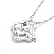 925 подвесные стерлингового серебра ожерелья NJEW-F246-05P-3