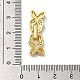 Rack Plating Brass Micro Pave Clear Cubic Zirconia Fold Over Clasps KK-E084-03G-3