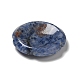 天然ブルースポットジャスパーの心配石  花の形  37.5~38x38x7~7.5mm G-E586-01U-4