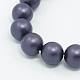 Round Shell Pearl Frosted Beads Strands BSHE-I002-4mm-264-2