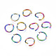 Placcatura ionica (ip) colore arcobaleno 304 anelli di salto aperti in acciaio inossidabile X-STAS-N098-062B-01-1