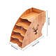 5 slot assemblare il portadocumenti per organizer in carta da scrivania in legno di cervo ODIS-WH0026-28-2