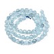 Chapelets de perles en aigue-marine naturelle X-G-S345-6mm-014-2