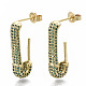 Brass Micro Pave Cubic Zirconia Stud Earrings EJEW-S208-102C-NF-3