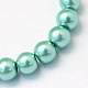 Backen gemalt pearlized Glasperlen runden Perle Stränge HY-Q330-8mm-32-2