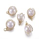 Colgantes de perlas de imitación de plástico abs KK-T039-28G-1
