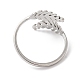 304 anello polsino aperto da donna in acciaio inossidabile RJEW-K245-40P-2