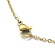 Rectangle avec croix et coeur collier pendentif en perles de rocaille de verre NJEW-MZ00015-01-3