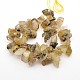 Natural Gold Rutilated Quartz Nuggets Beads Strands G-I137-02A-2
