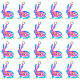 Hobbiesay 20 pièces 201 breloques de lapin en acier inoxydable 16x12mm couleur arc-en-ciel breloques de lapin animal lapin de Pâques pendentifs pour collier de pâques fabrication de boucles d'oreilles brecelet STAS-HY0001-02RC-1