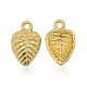 Nickel Free & Lead Free Golden Plated Alloy Leaf Charms PALLOY-J169-39G-NR-1