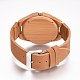 Montres-bracelets en bois de bambou carbonisé WACH-H036-25-4