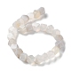 Brins de perles rondes coupées en étoile d'agate blanche naturelle G-M418-C17-01-3