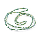Electroplated Glass Beads Strands EGLA-L015-FR-B-4