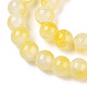 Brins de perles de verre imitation jade peintes DGLA-T003-8mm-03-2