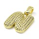 Латунные микропаве прозрачные подвески с фианитом KK-M279-01G-N-2