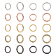 PandaHall Elite 20Pcs 5 Colors 2 Sizes Zinc Alloy Spring Gate Rings FIND-PH0001-29-1