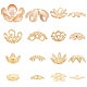 Beebeecraft 80 pièces/boîte 8 capuchons de perles de style en laiton plaqué or 18 carats en filigrane de fleurs pour bracelet KK-BBC0003-51-1