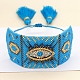 Friendship Eye Loom Pattern Seed Beads Bracelets for Women BJEW-Z013-15C-3