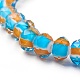 Chapelets de perles vernissées manuelles LAMP-F014-F01-B-2