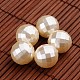 Faceted Round Acrylic Imitation Pearl Beads OACR-O002-2680-1
