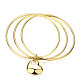 Squisiti braccialetti di fascino del cuore di ottone per le donne BJEW-BB14487-1