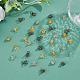SuperZubehör 60 Stück 3 Farben Blumenregal mit Filigraner Perlenkappe aus Messing KK-FH0006-86-4