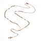 Collares de cuentas de rosario de 304 acero inoxidable NJEW-L353-51G-1