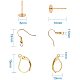 PandaHall Elite Brass Earring Settings KK-PH0015-07-2
