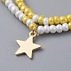 (vente de bijoux pour fêtes d'usine) bracelets extensibles pour enfants en perles de verre BJEW-JB04825-04-3