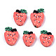 手作り樹脂クレイカボション  イチゴの形  トマト  11x8x2mm X-CLAY-T016-23-2