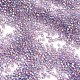Mgb松野ガラスビーズ  日本製シードビーズ  15/0つの透明な虹のガラス丸穴のシードビーズ  紫色のメディア  1.5x1mm  穴：0.5mm  約3000個/10g X-SEED-Q033-1.5mm-11R-2