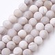 Chapelets de perles en agate blanche naturelle G-J376-02-8mm-1