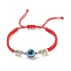 Ensemble de bracelets de perles tressées en résine mauvais œil de style 10pcs 10 BJEW-JB08339-4